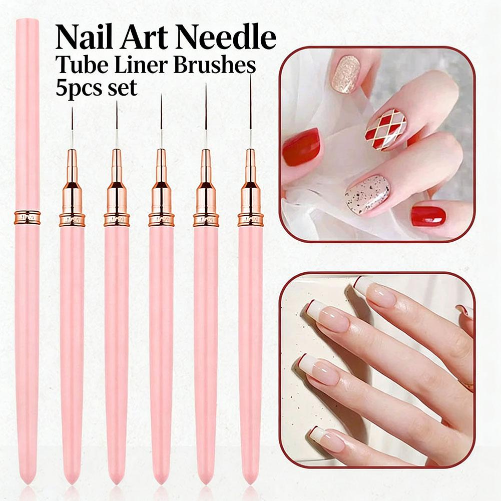 Nail Gel Polish Set - 5PCS Nail Art Liner Brush Set