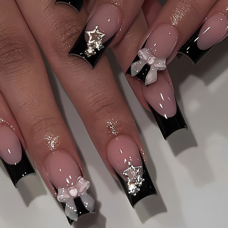 Nail Art Pink - 24pcs Summer Long Presss on Nails