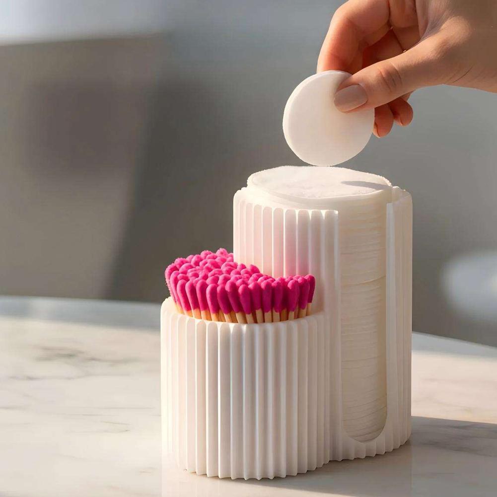 Nail Art Pinterest - Cotton Swabs Storage Box Makeup Round
