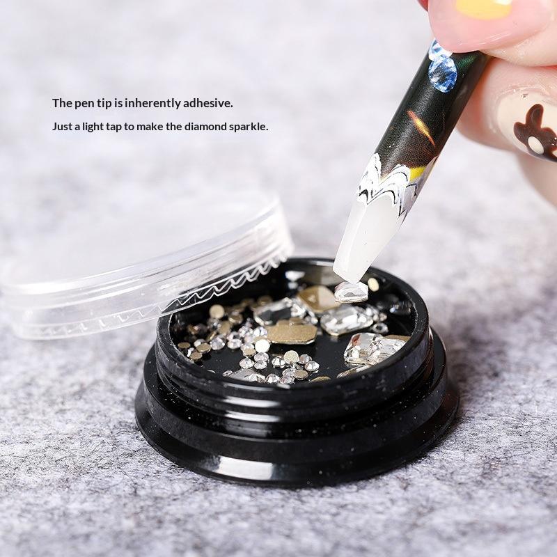 Nail Art Dotting Tool - 1Pcs Nail Art Dotting Pencil Rhinestone