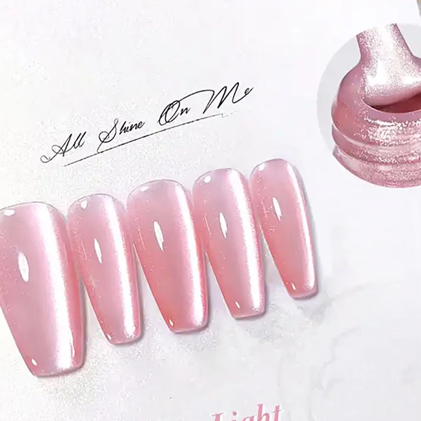 Nail Art Cat Eye Pink - TC 1Pcs Summer New Pink Peach