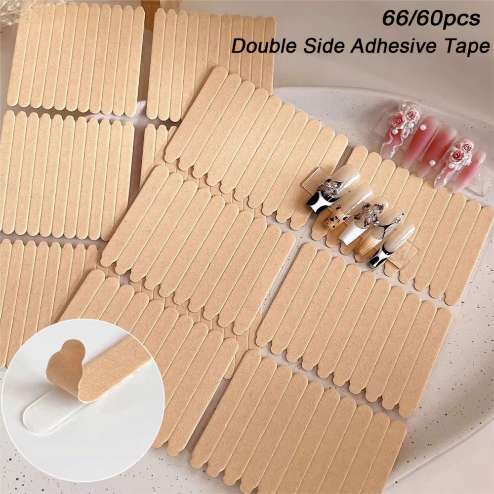 Striping Tape Nail - 60/66/100pcs Transparent Double Size Adhesive Tape
