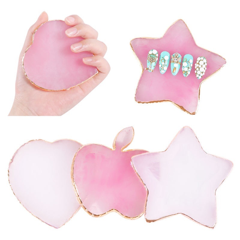 Nail Art Pinterest - Resin Agate Stone Nail Art Palette
