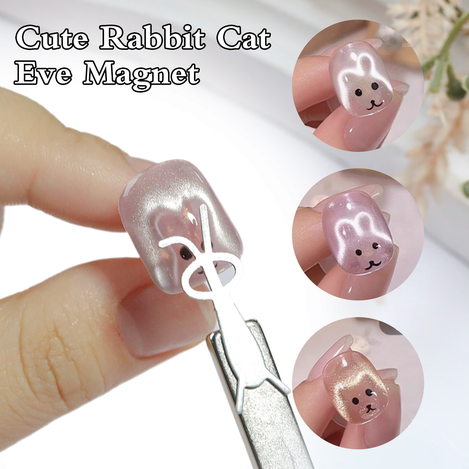 1/4Pcs Rabbit Bear Heart Shape - Nail Gel Polish Set ulasan dan harga