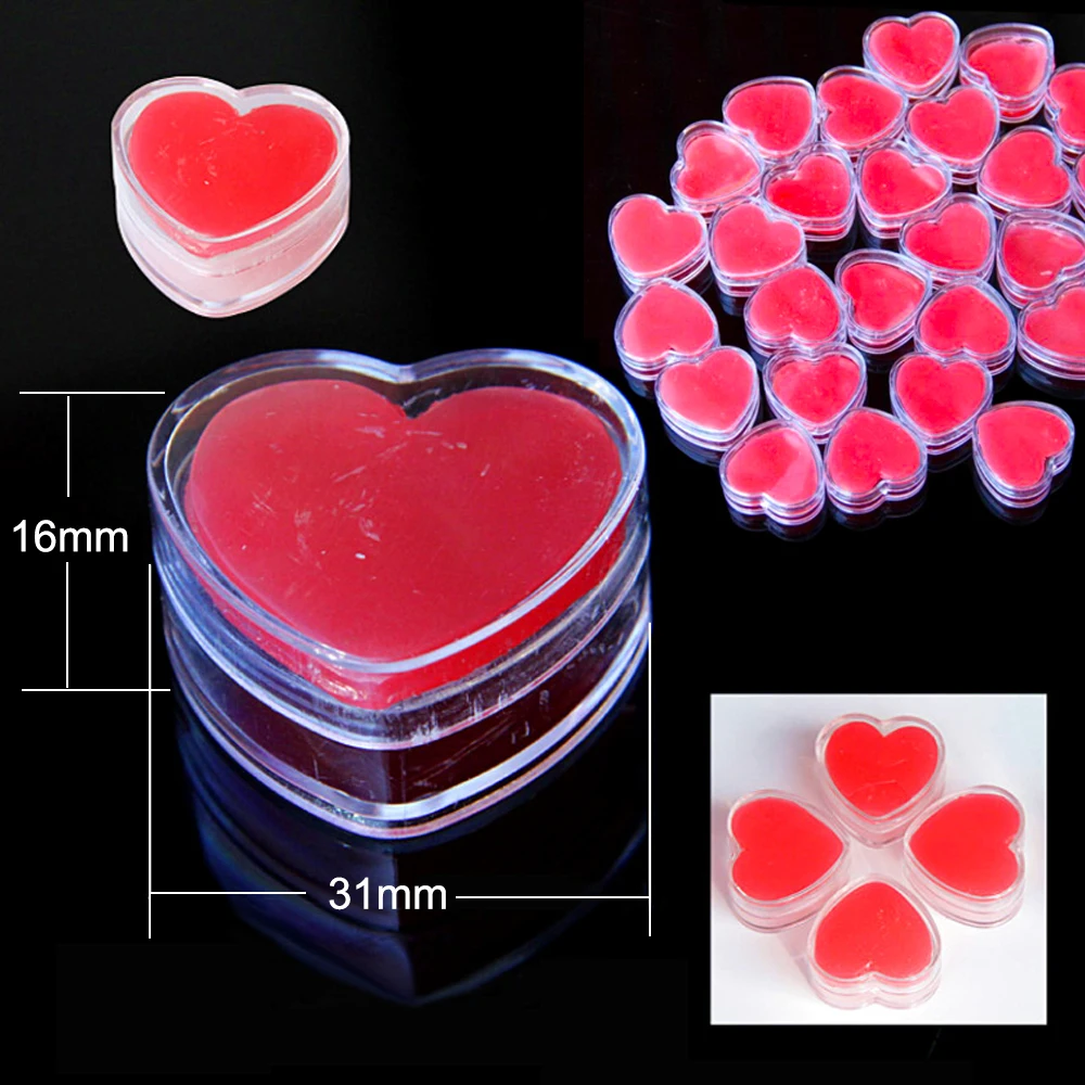3/6pcs Heart-Shape Diamond Pai - Nail Art Painting ulasan dan harga