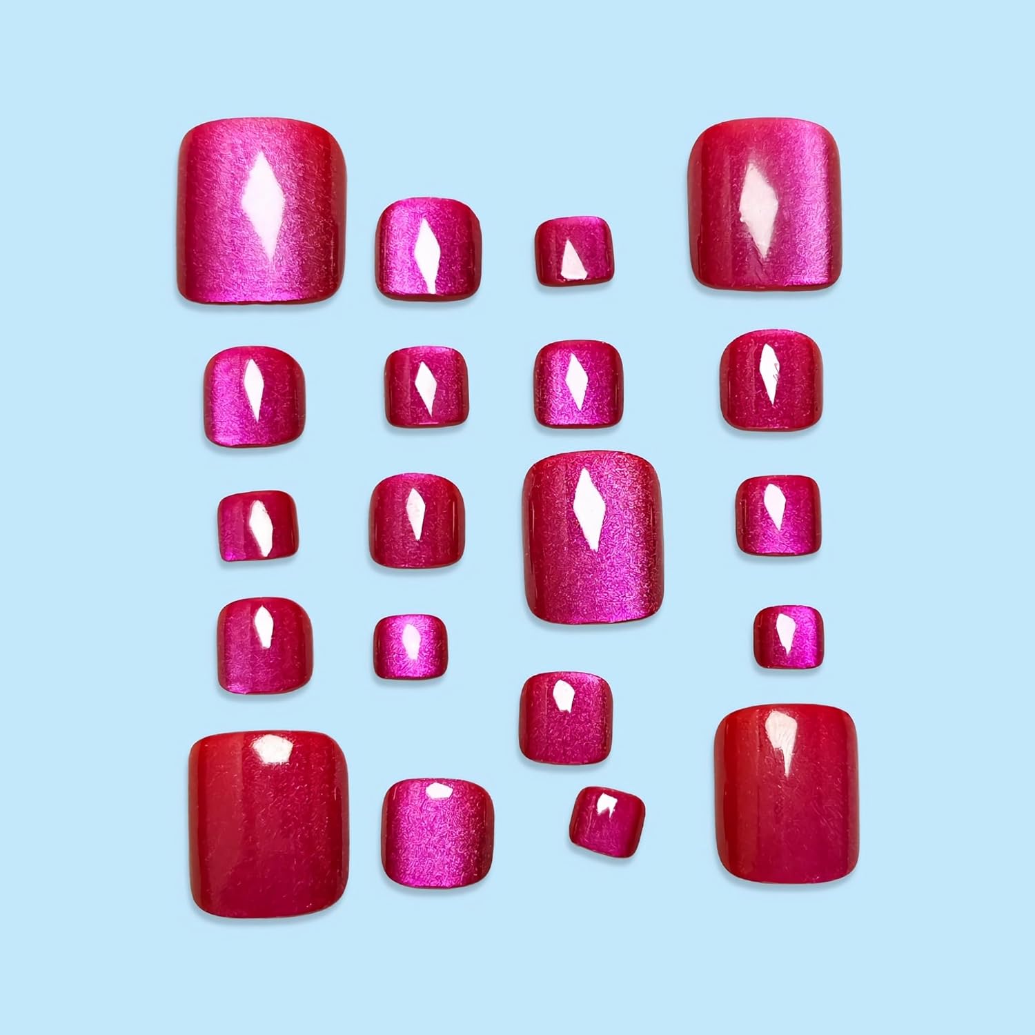96PCS Acrylic Presser Foot Sha - Nail Art Cat Eye ulasan dan harga