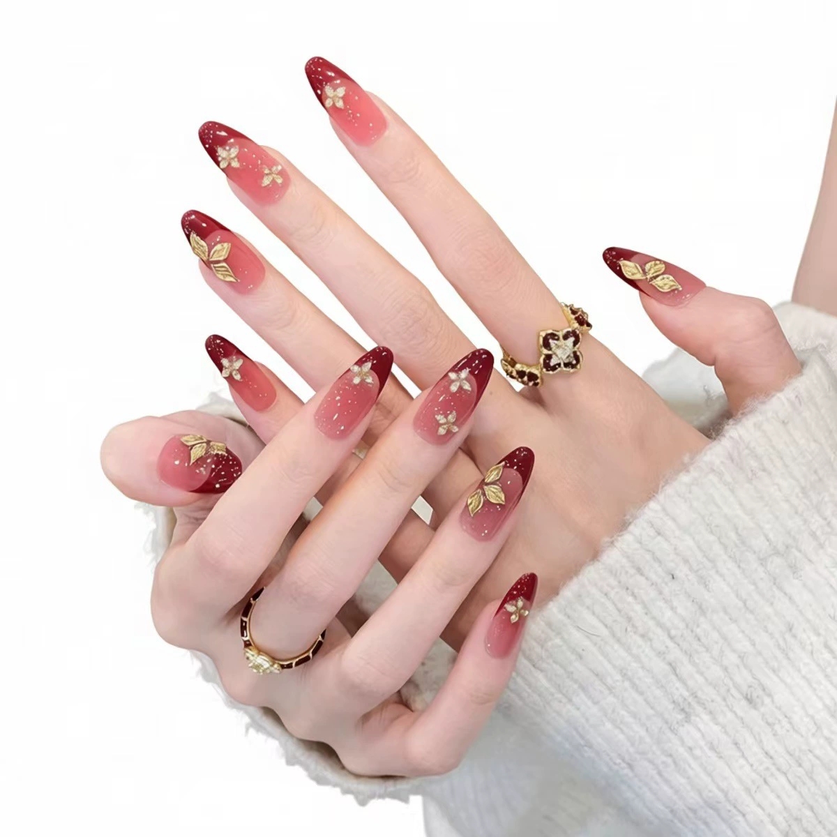 Sweet Cool Wine Red Gradient P - Nail Art Red Wine ulasan dan harga