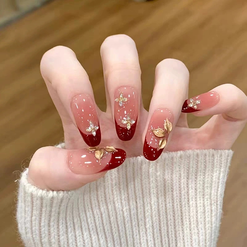 Sweet Cool Wine Red Gradient P - Nail Art Red Wine ulasan dan harga