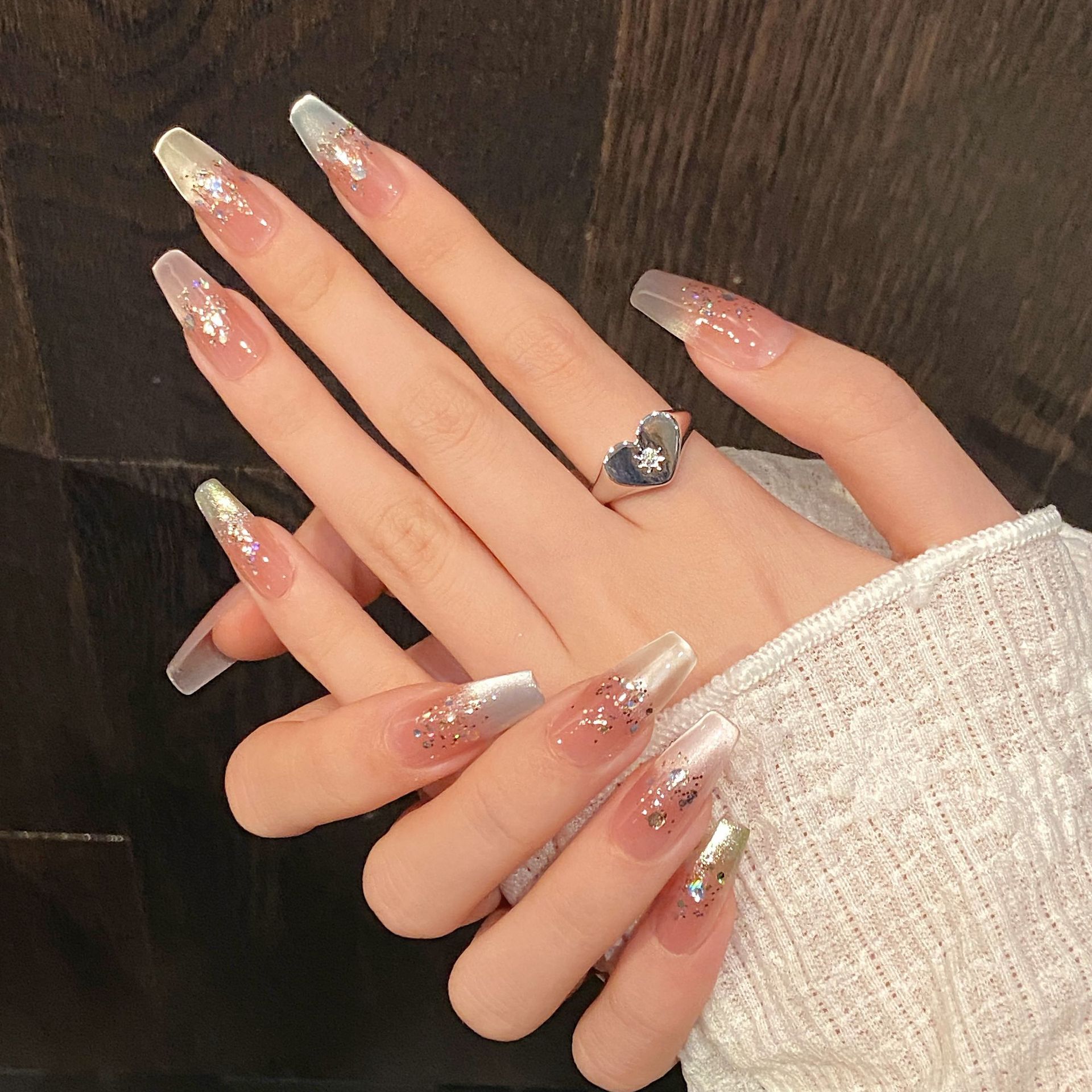 Handmade Press on Nails Rainbo - Nail Art Cat Eye ulasan dan harga