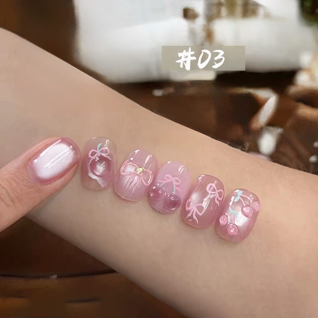 1pcs TC Cloud Forest Pink Cat  - Nail Art Cat Eye Pink ulasan dan harga