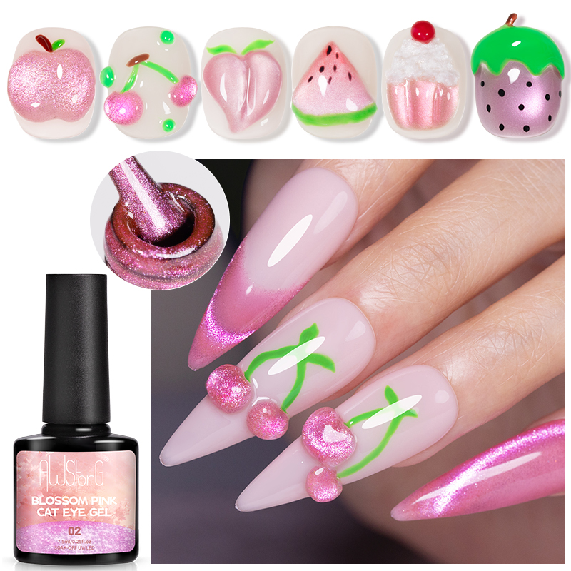AWStorG 7.5ML Flash Pure Lust  - Nail Art Cat Eye Pink ulasan dan harga