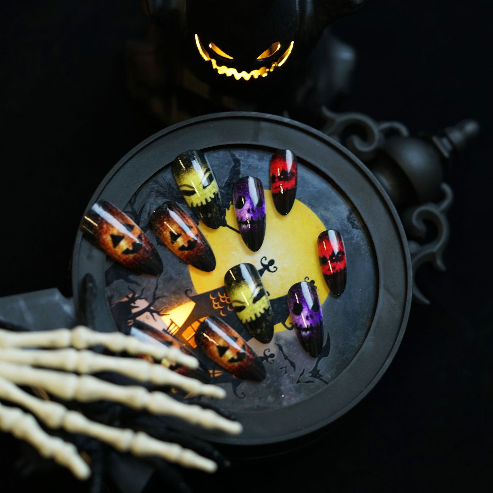 24pcs 2025 Halloween 3D Cat Ey - Nail Art Cat Eye ulasan dan harga