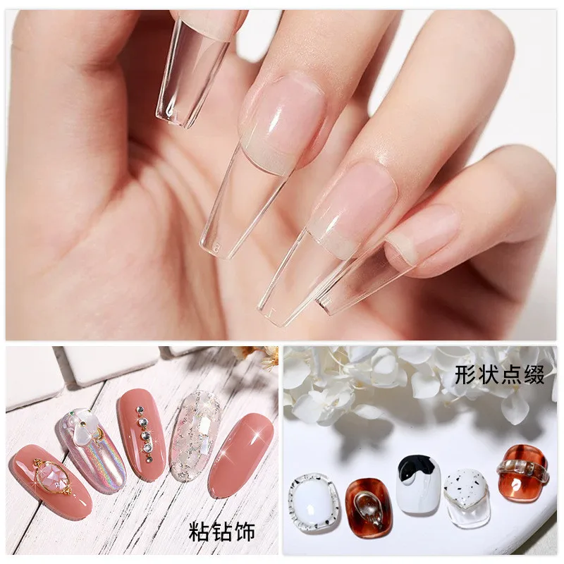 3pcs/set Solid Nail Tips Gel S - Nail Gel Polish Set ulasan dan harga