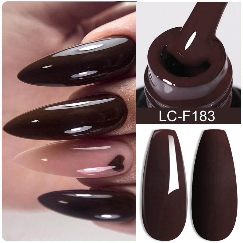 LILYCUTE Coffee Brown Color Ge - Nail Art Red Wine ulasan dan harga