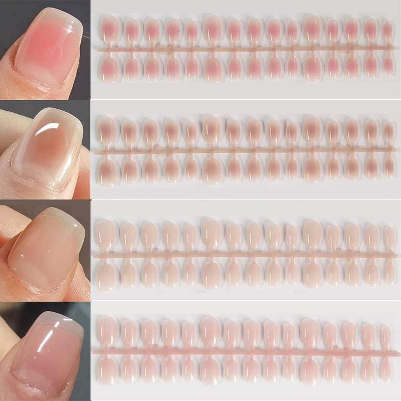 30pcs Gradient Fake Nails Fren - Nail Art Pink ulasan dan harga