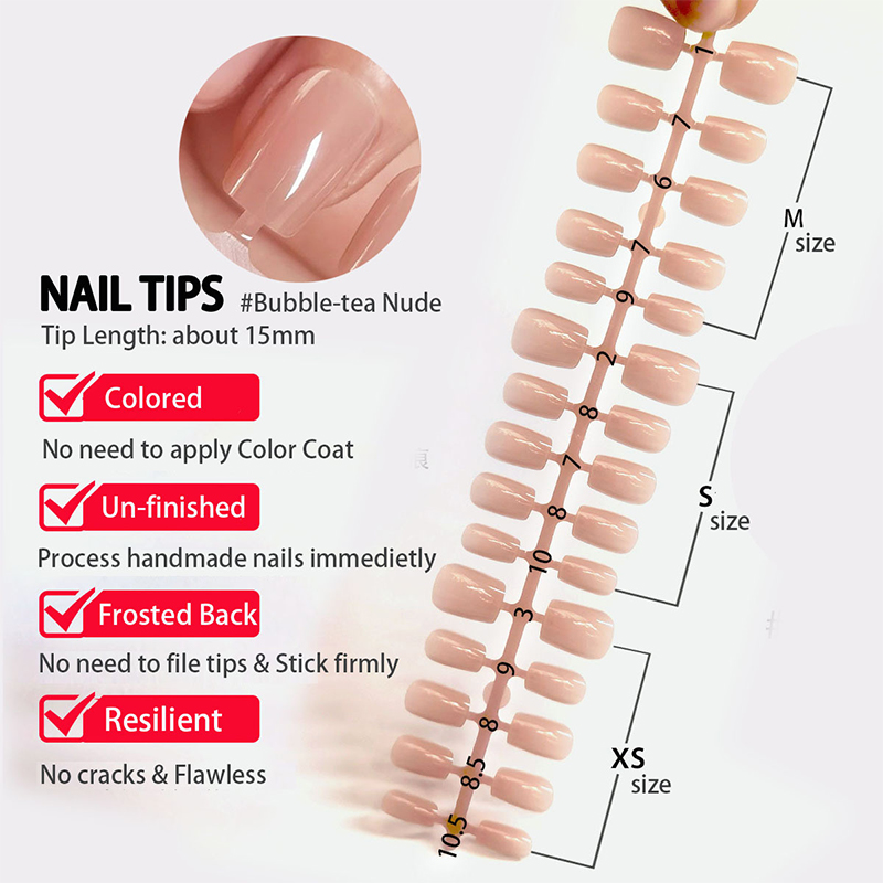 30pcs Gradient Fake Nails Fren - Nail Art Pink ulasan dan harga