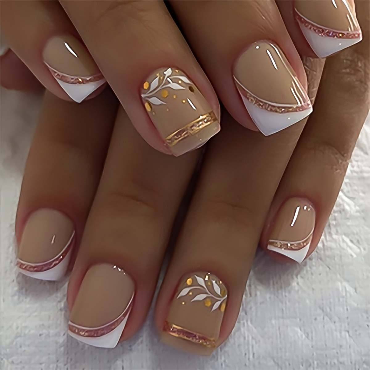 Nude Short Square Press On Nai - Nail Art Fake Nails ulasan dan harga