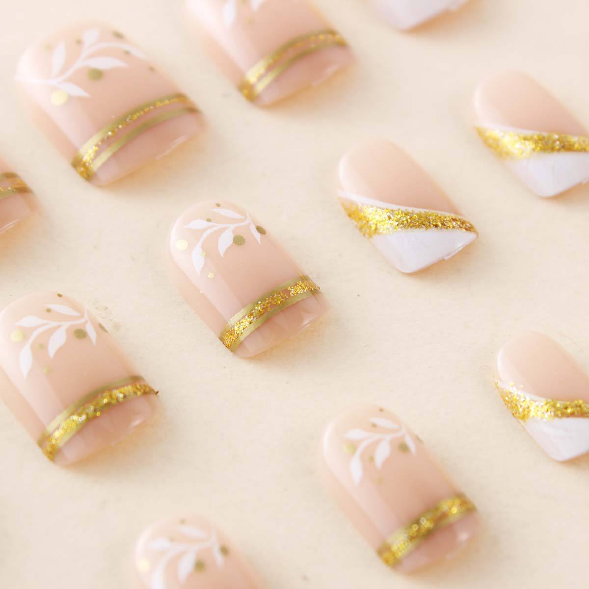 Nude Short Square Press On Nai - Nail Art Fake Nails ulasan dan harga