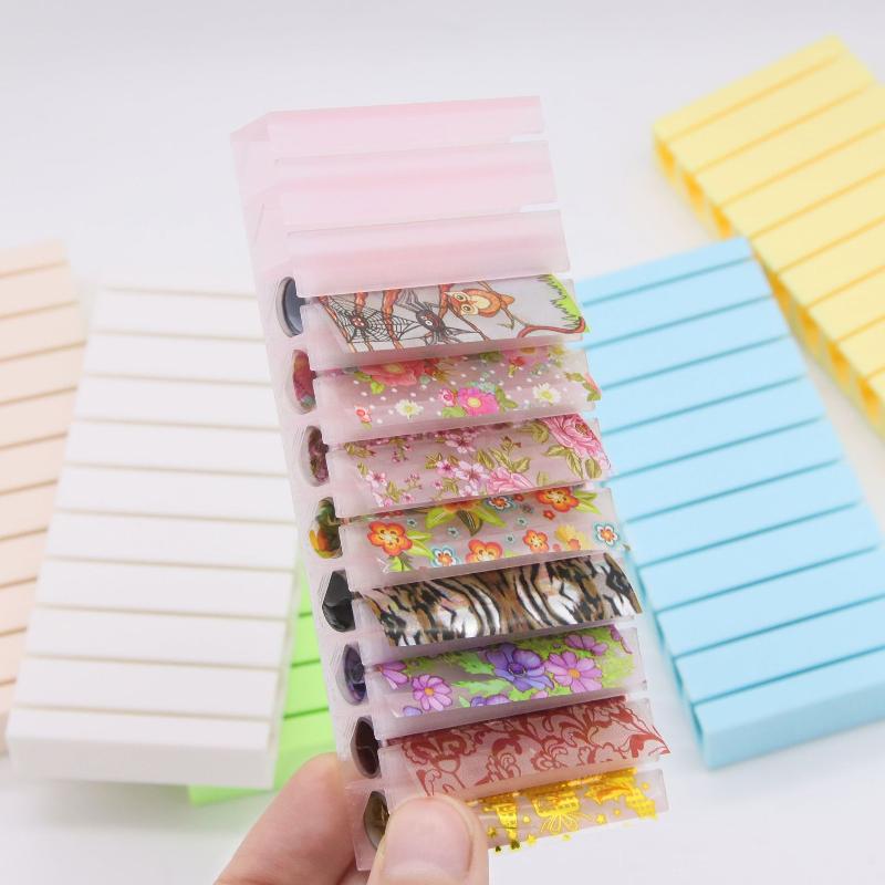 1 Set 10 Grids Macaron Colored - Nail Foil Transfer ulasan dan harga