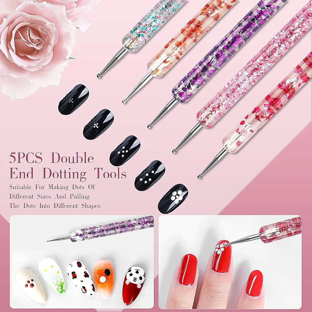 32pcs Nail Art Brushes, Acryli - Nail Art Dotting Tool ulasan dan harga