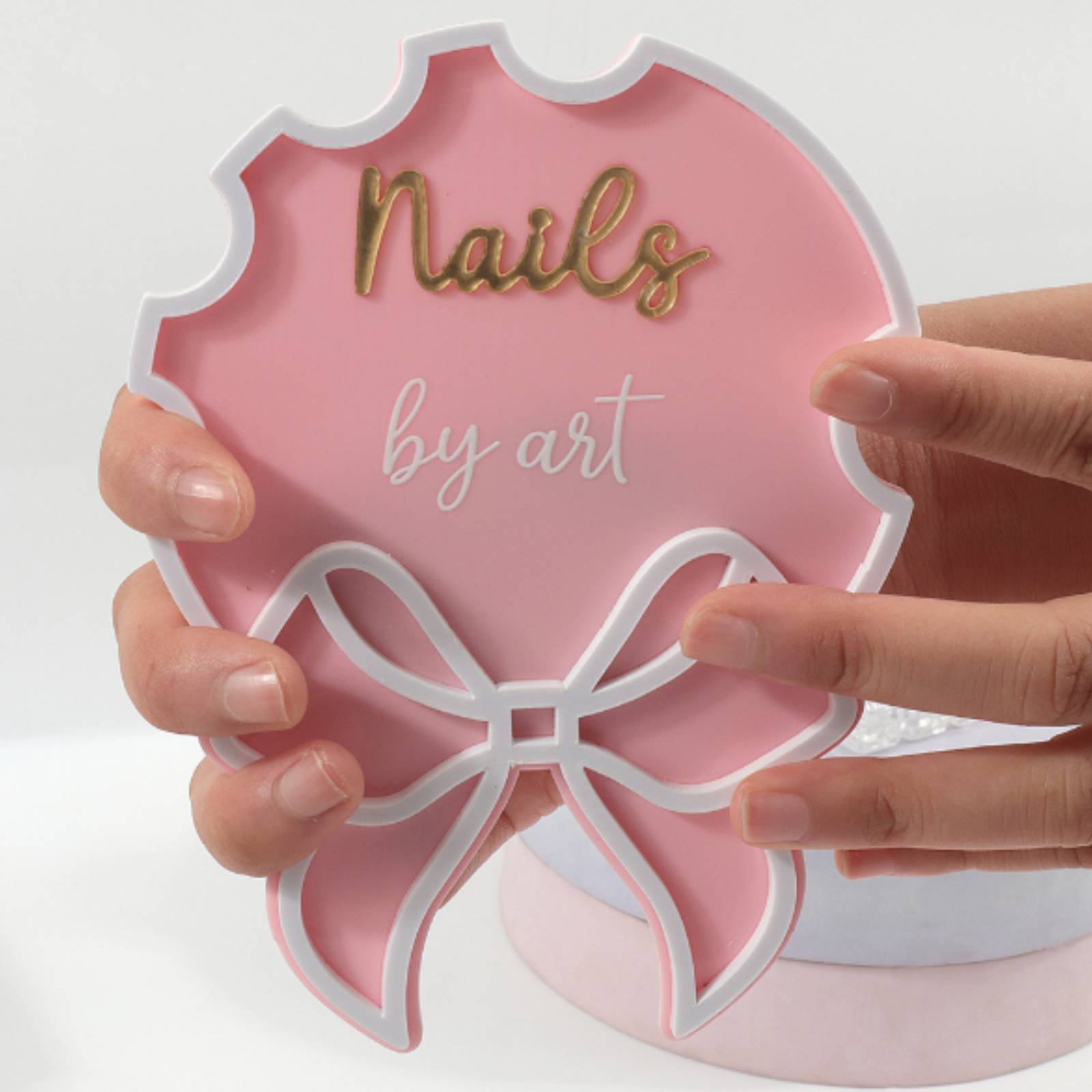 Nail Art Sign Pink Ribbon Bow  - Nail Art Pink ulasan dan harga