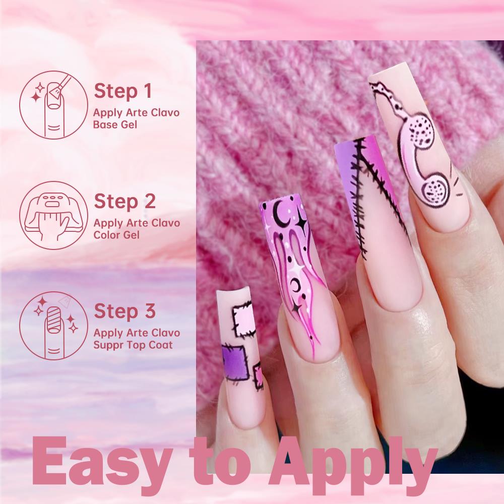 Arte Clavo Orange Yellow Serie - Nail Art Yellow ulasan dan harga
