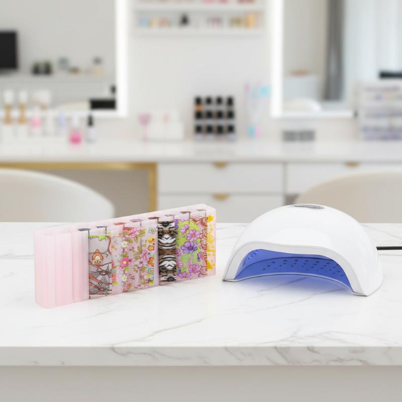 10-Grid Macaron Nail Foil Stor - Nail Foil Transfer ulasan dan harga