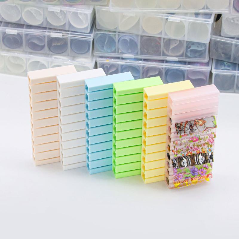 10-Grid Macaron Nail Foil Stor - Nail Foil Transfer ulasan dan harga