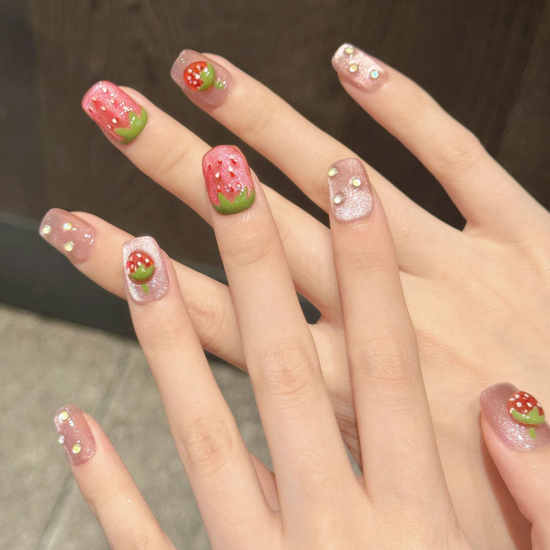 10pcs Handmade Press on Nails  - Nail Art Cat Eye ulasan dan harga