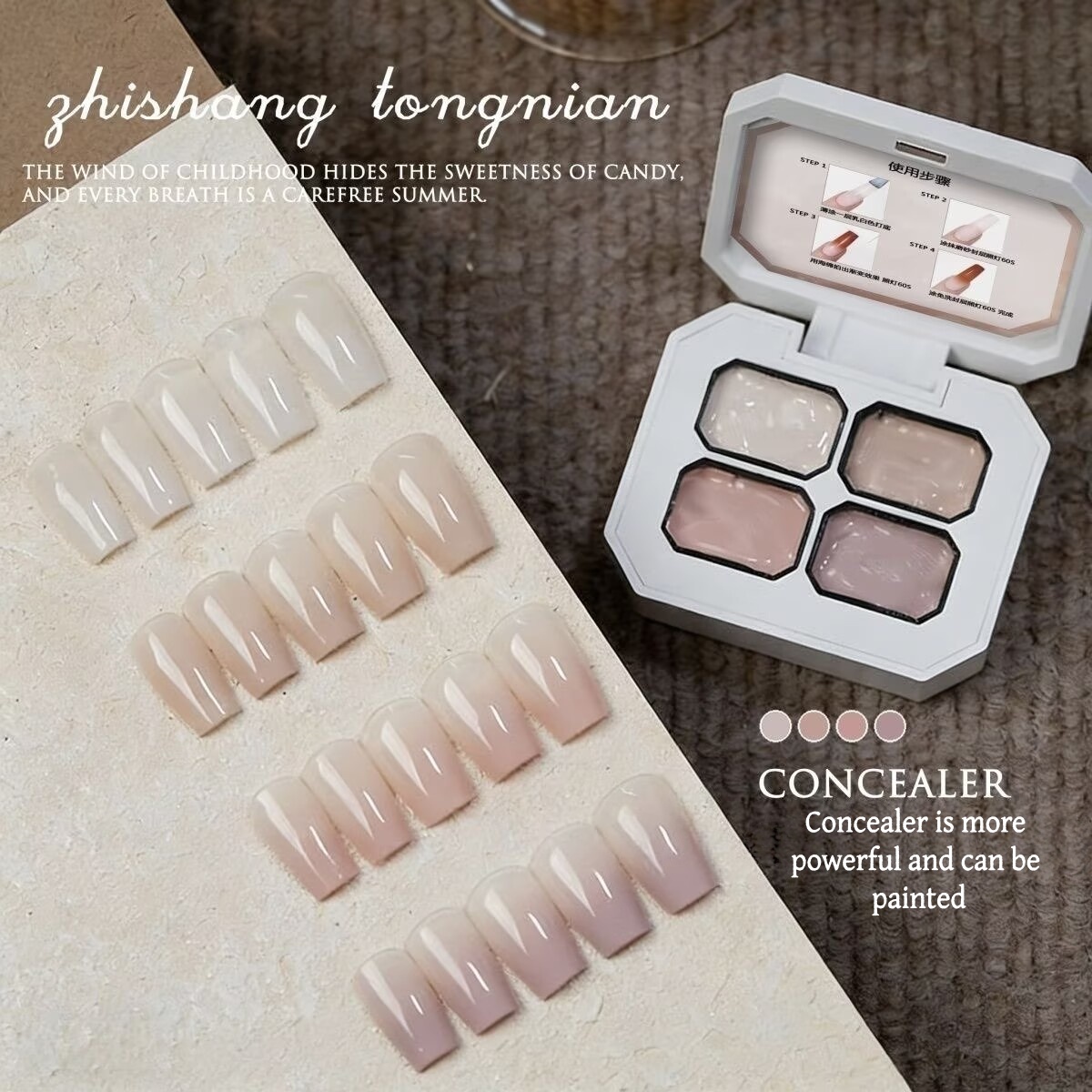 4 Colors Concealer Popular Nud - Nail Art Painting ulasan dan harga