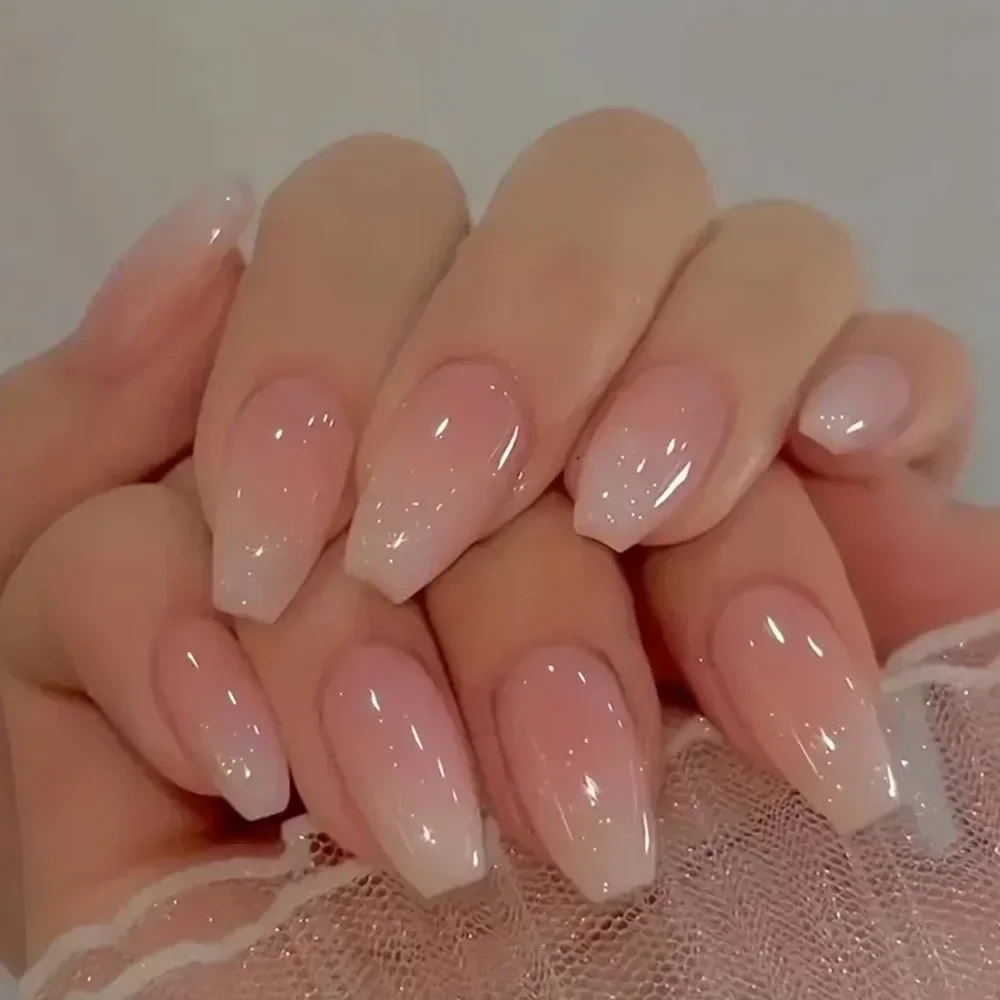 24pc Press on Nails Black Grad - Nail Art Pink ulasan dan harga