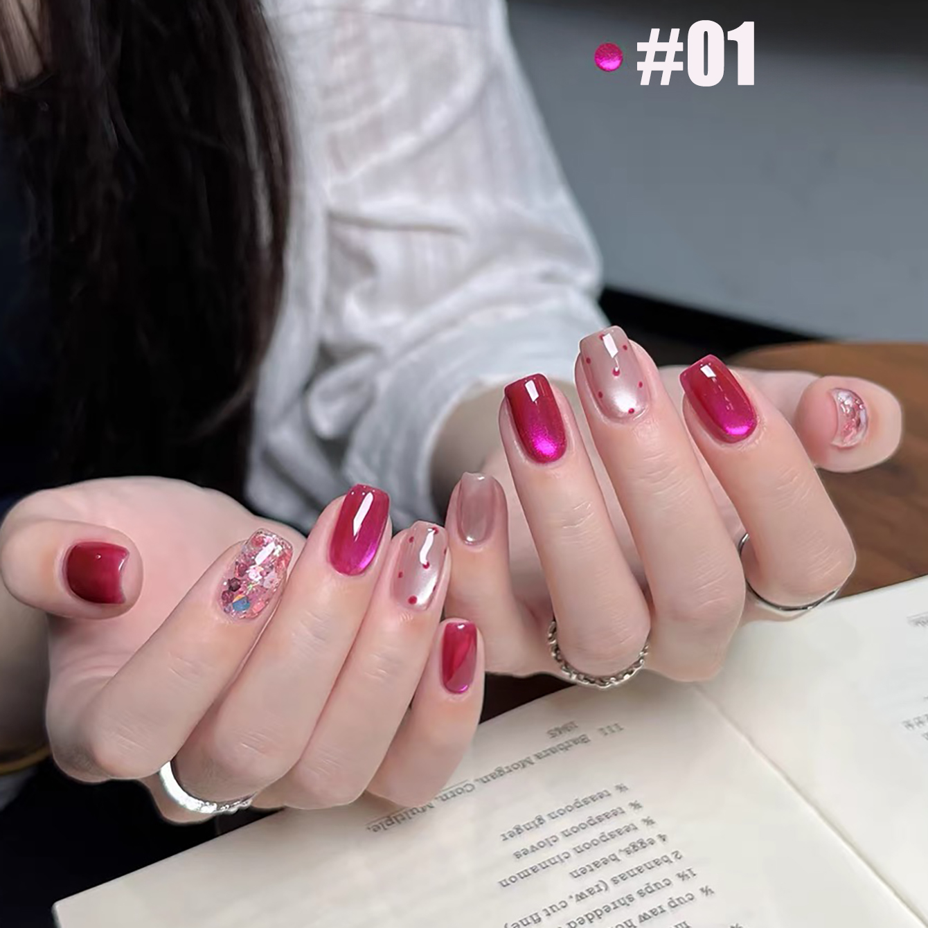 MIANEL Summer 2026 Rose Tone C - Nail Art Cat Eye Pink ulasan dan harga