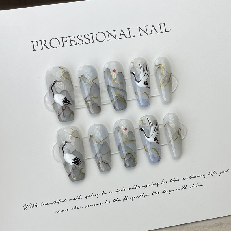 10 Pieces Chinese Style Ink Pa - Nail Art Painting ulasan dan harga