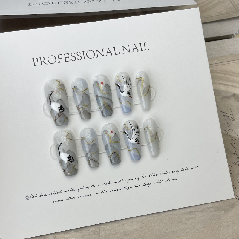 10 Pieces Chinese Style Ink Pa - Nail Art Painting ulasan dan harga
