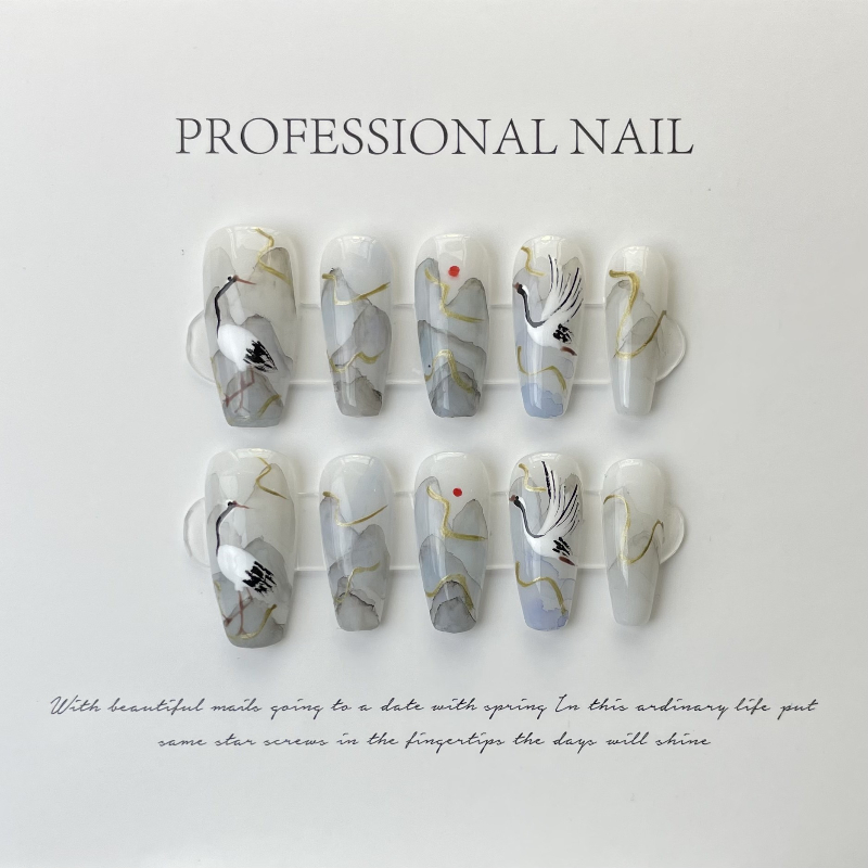 10 Pieces Chinese Style Ink Pa - Nail Art Painting ulasan dan harga