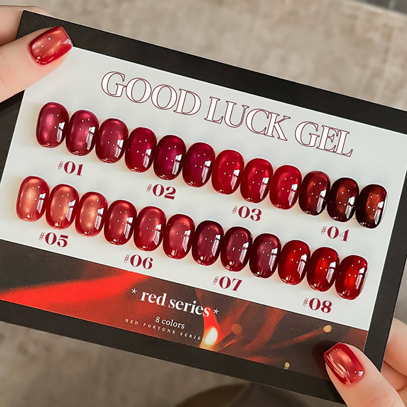 1pcs TC New Year Fortune Red L - Nail Art Red Wine ulasan dan harga
