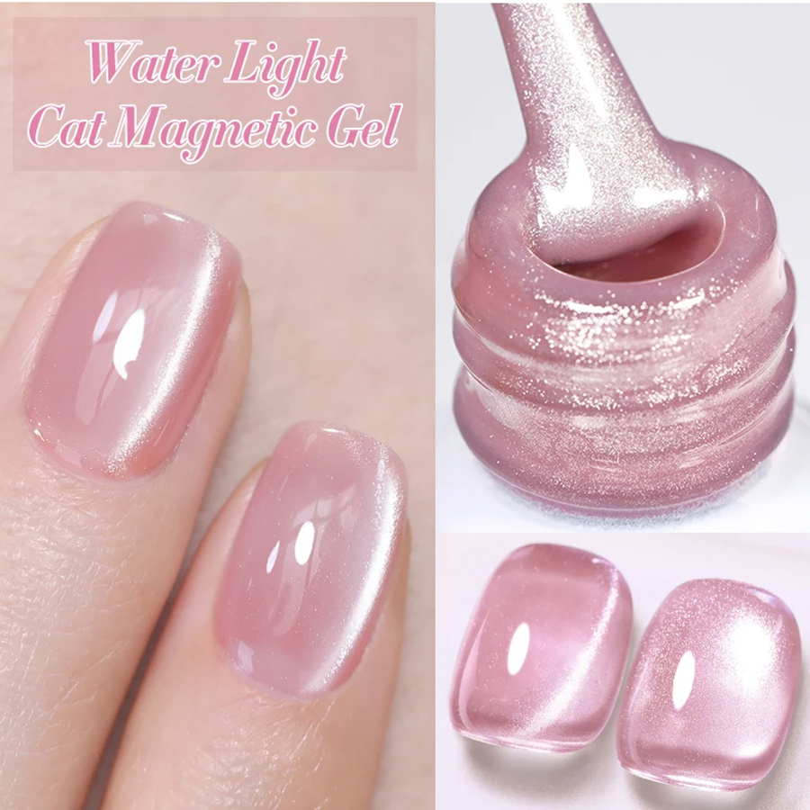 TC 1Pcs Summer New Pink Peach  - Nail Art Cat Eye Pink ulasan dan harga