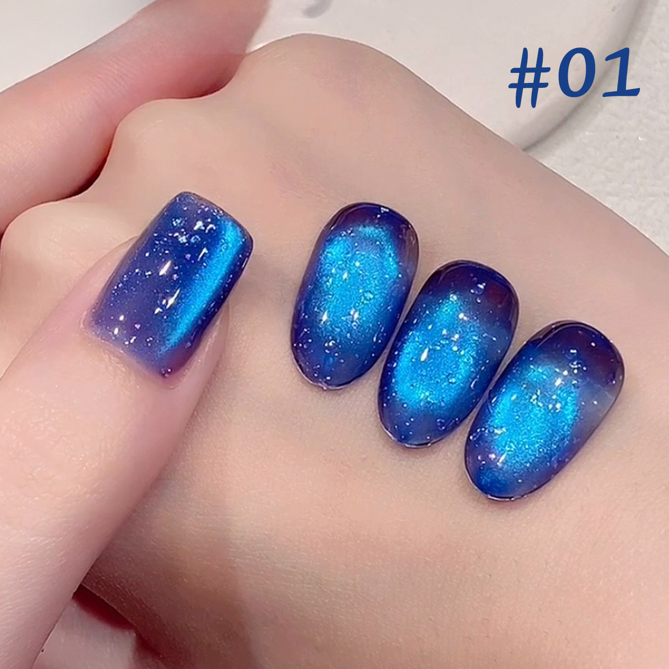 TC 1Pcs Summer New Pink Peach  - Nail Art Cat Eye Pink ulasan dan harga