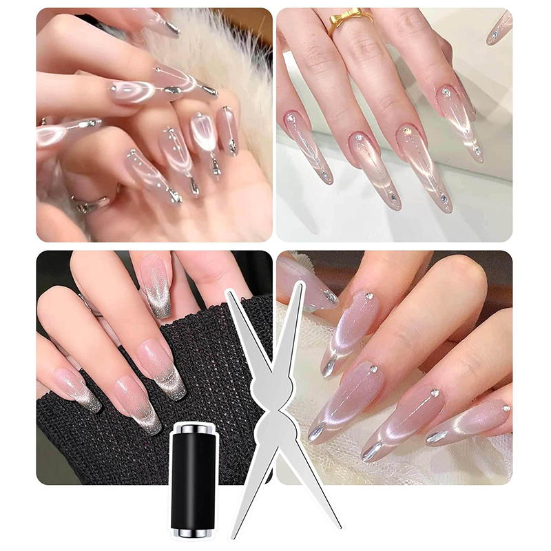 French Cat Eye Nail Magnet Dou - Nail Gel Polish Set ulasan dan harga