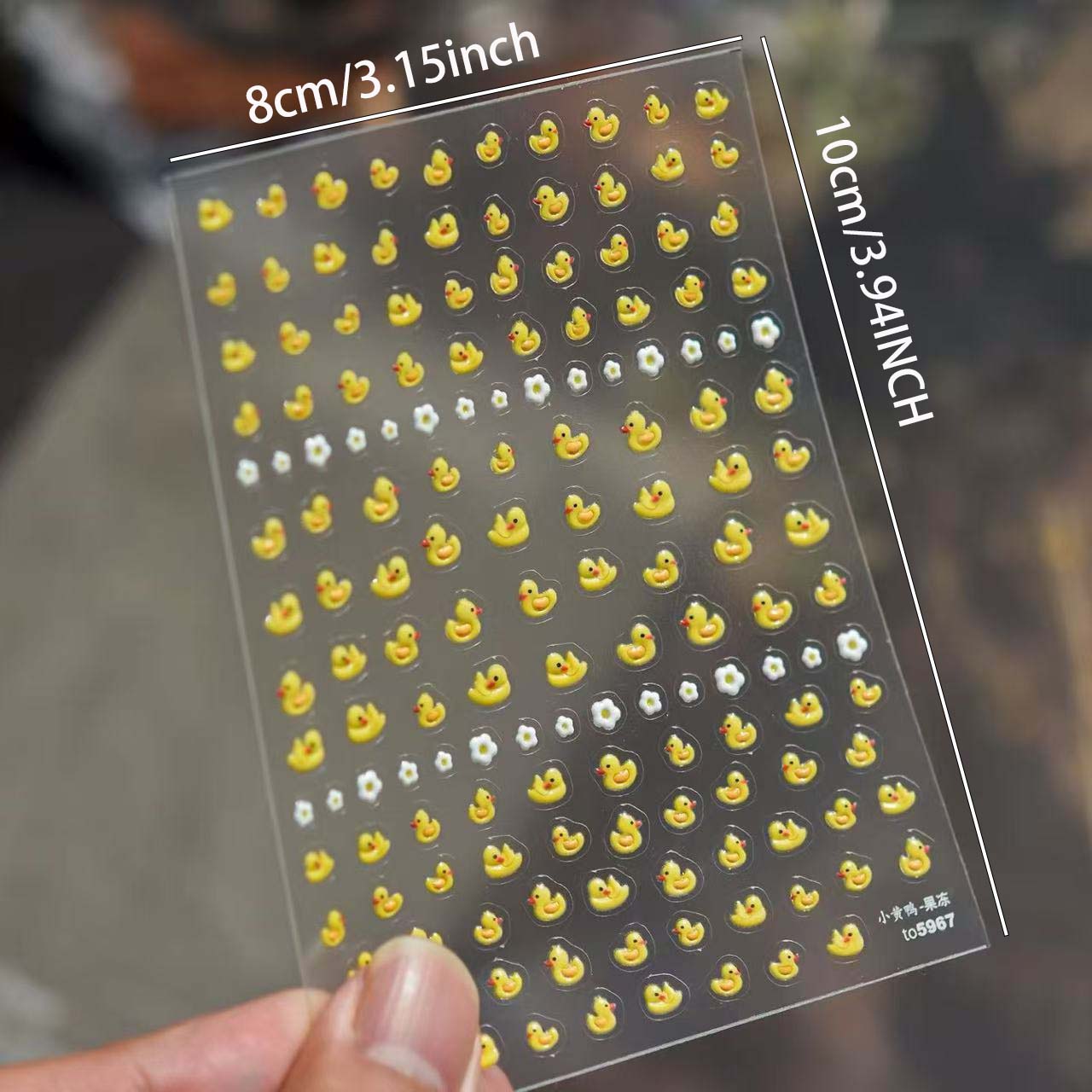 Kawaii Yellow Duck Crab Nail S - Nail Art Yellow ulasan dan harga