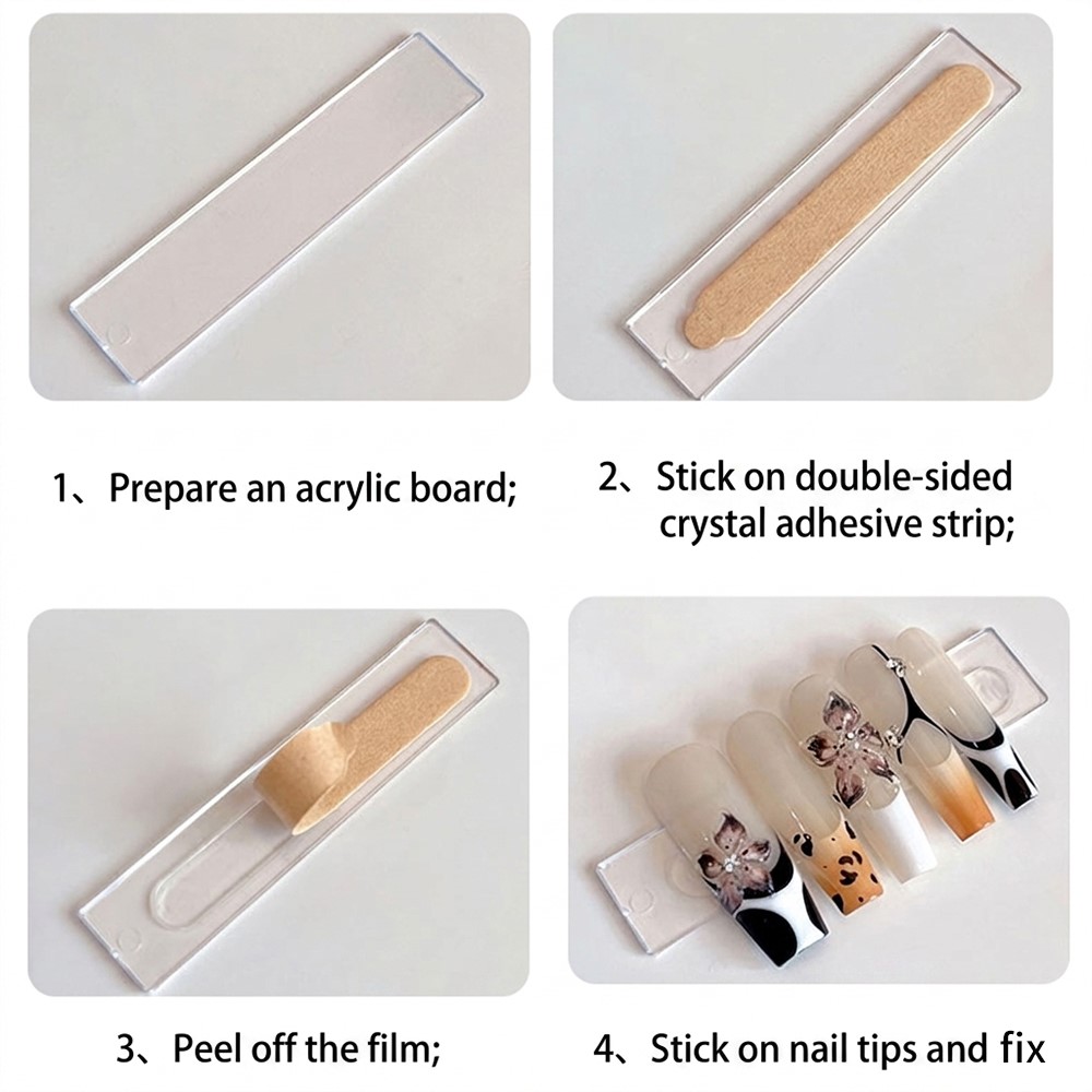 60/66/100pcs Transparent Doubl - Striping Tape Nail ulasan dan harga