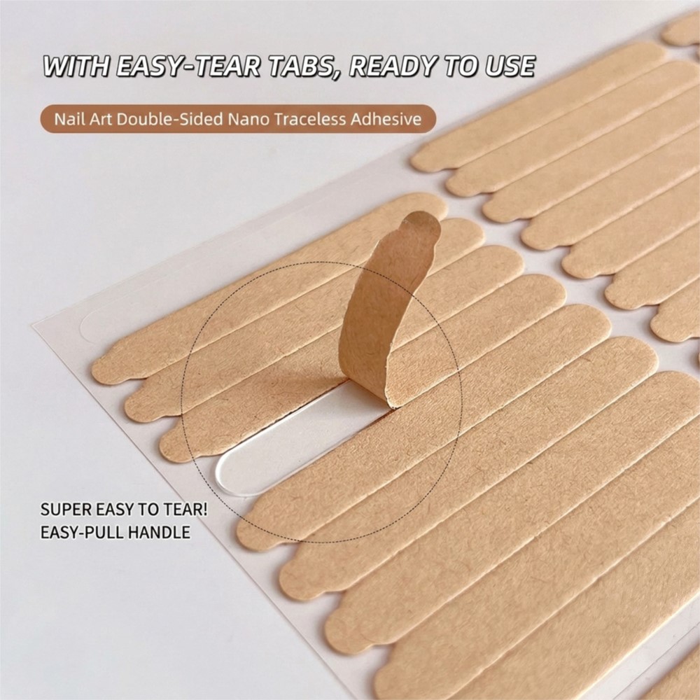 60/66/100pcs Transparent Doubl - Striping Tape Nail ulasan dan harga