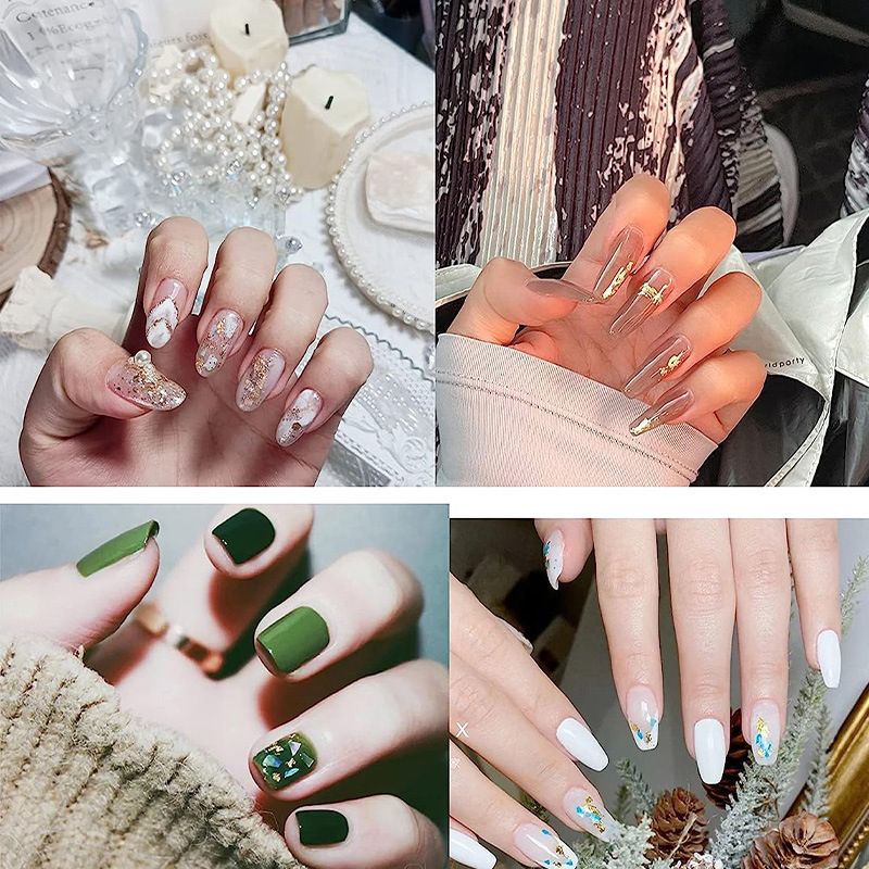 200Pcs Golden Leaf Foil Leaf S - Nail Art Painting ulasan dan harga