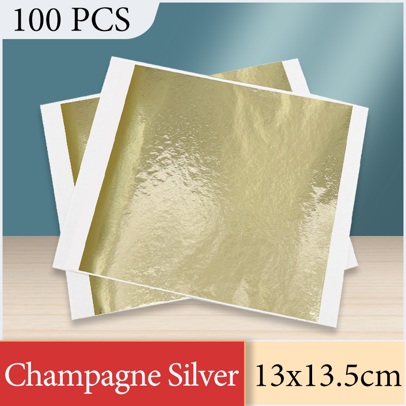 13x13.5cm Champagne Silver Foi - Nail Foil Transfer ulasan dan harga