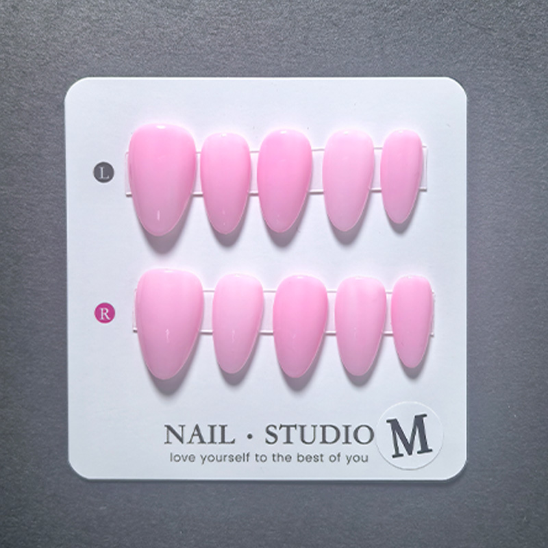 10pcs Almond Press on Nails Ha - Nail Art Yellow ulasan dan harga