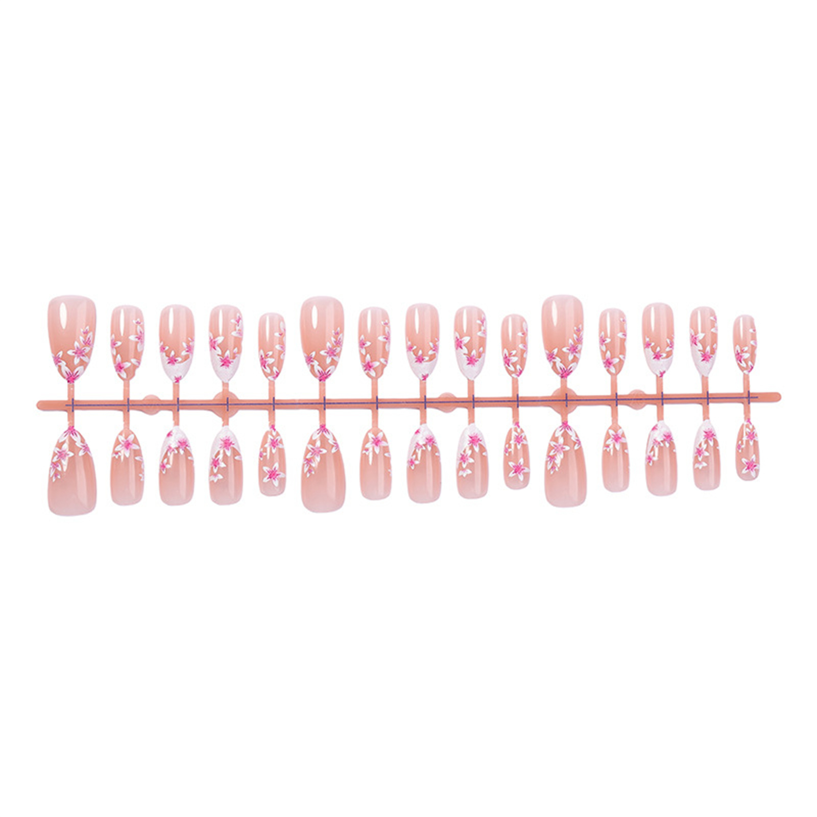 30pcs Press On Nails Sakura Gr - Nail Art Fake Nails ulasan dan harga