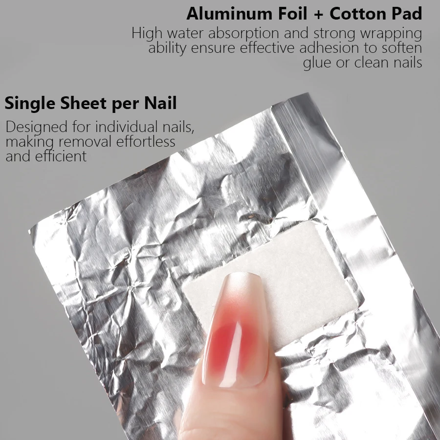 100Pcs Bag Aluminium Foil Nail - Nail Foil Transfer ulasan dan harga