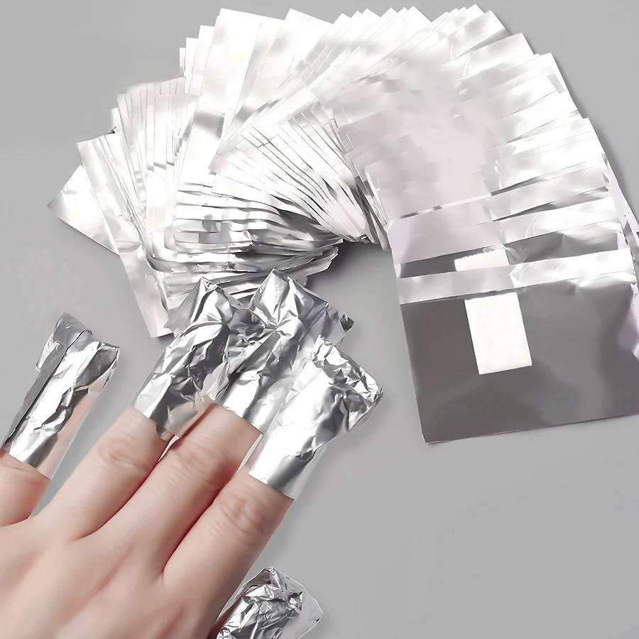 100Pcs Bag Aluminium Foil Nail - Nail Foil Transfer ulasan dan harga