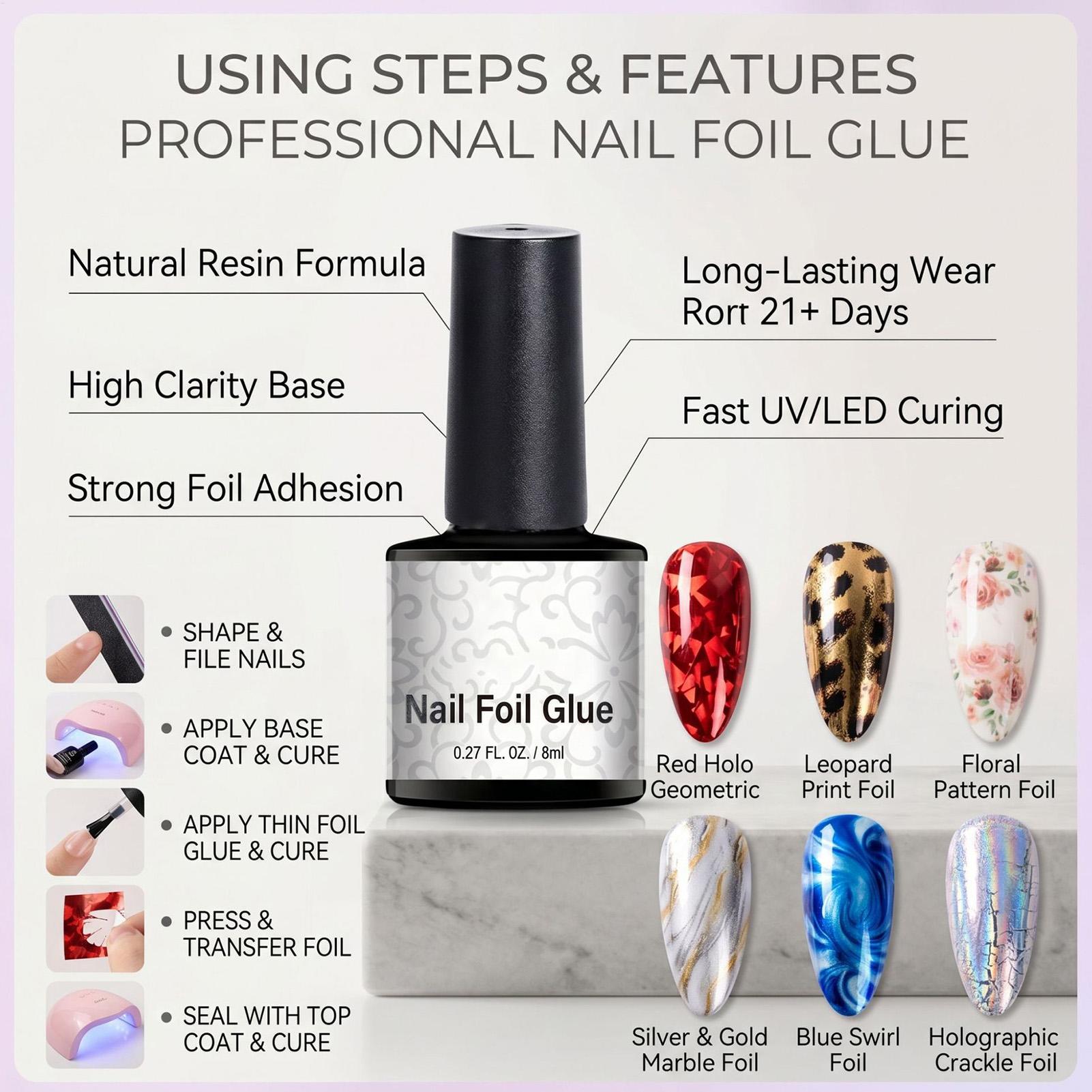 Nail Foil Glue 8ml Transfer Fo - Nail Foil Transfer ulasan dan harga
