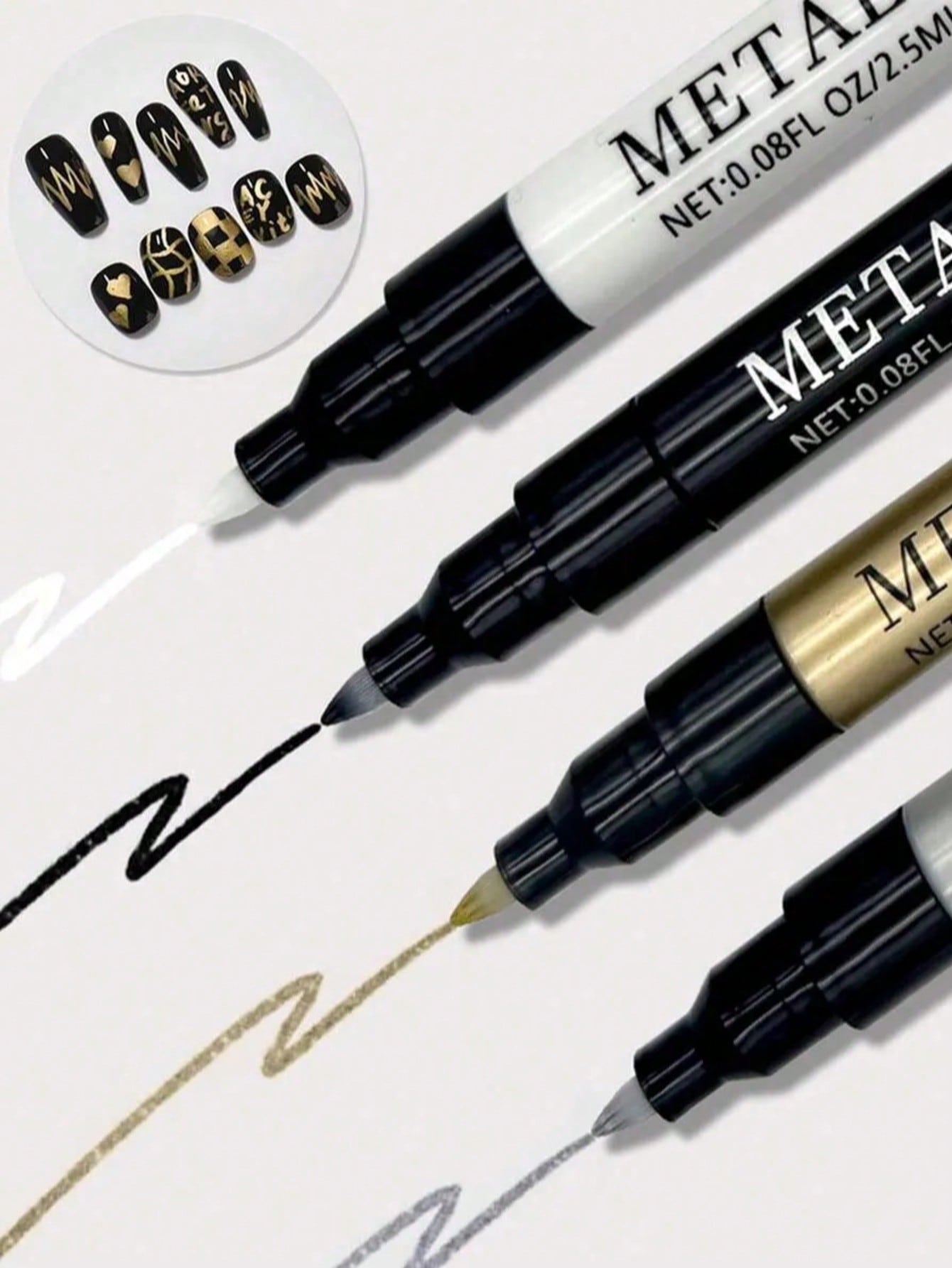 0.8mm 1PC Nail Art Pen, White  - Nail Art Dotting Tool ulasan dan harga